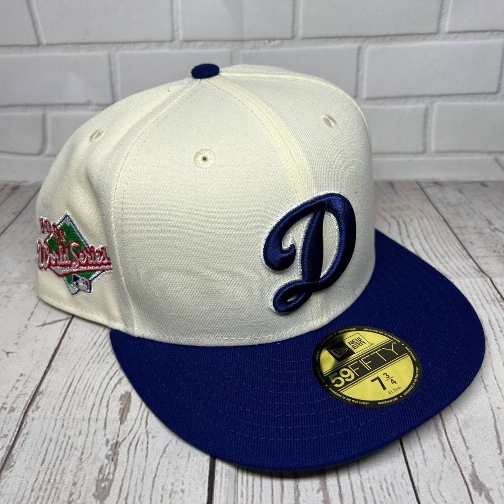 Los Angeles LA Dodgers MLB World Series 7 3/4 59Fifty New Era Hat Fitted Cap Men